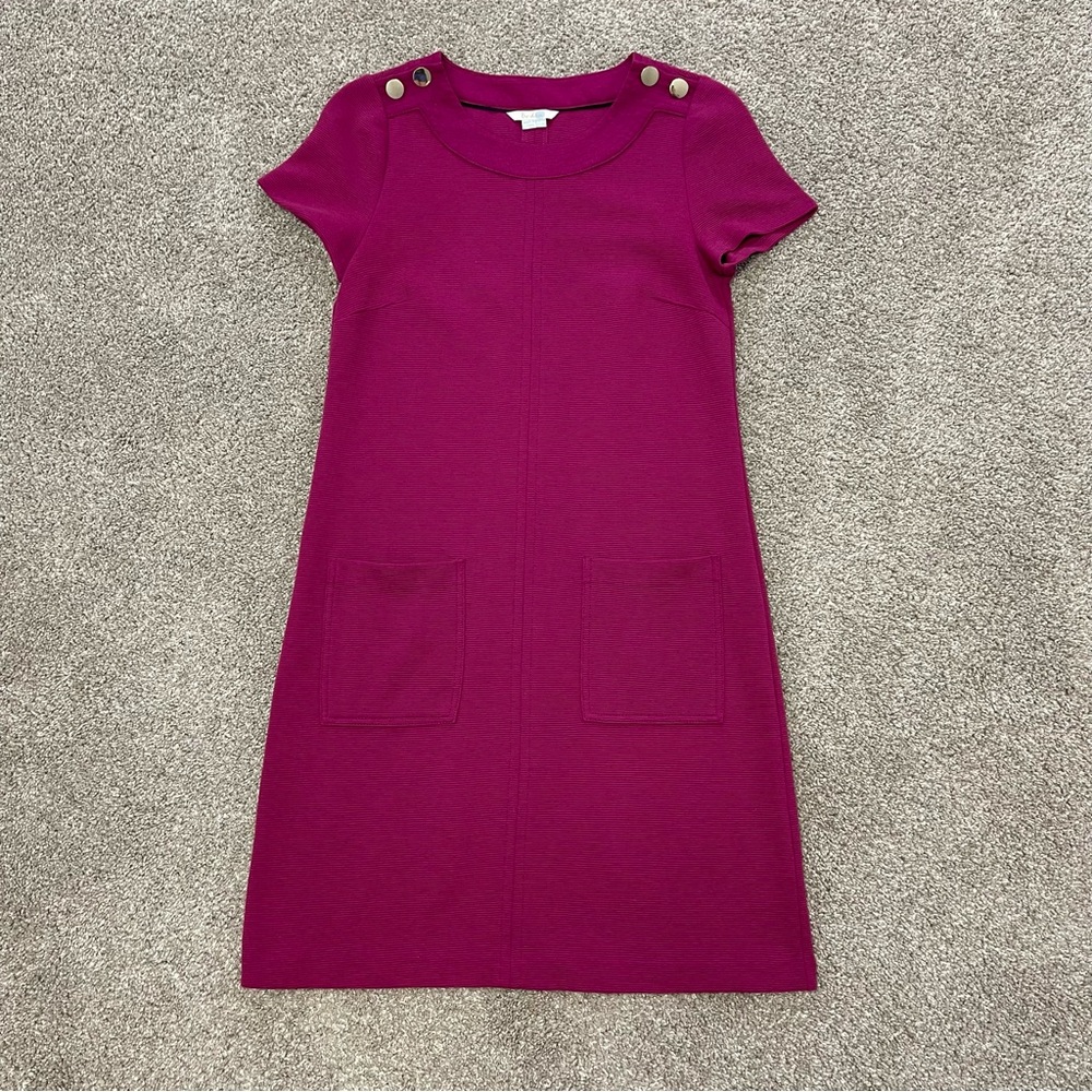 Boden Hermione Ottoman Fuchsia Shift Dress